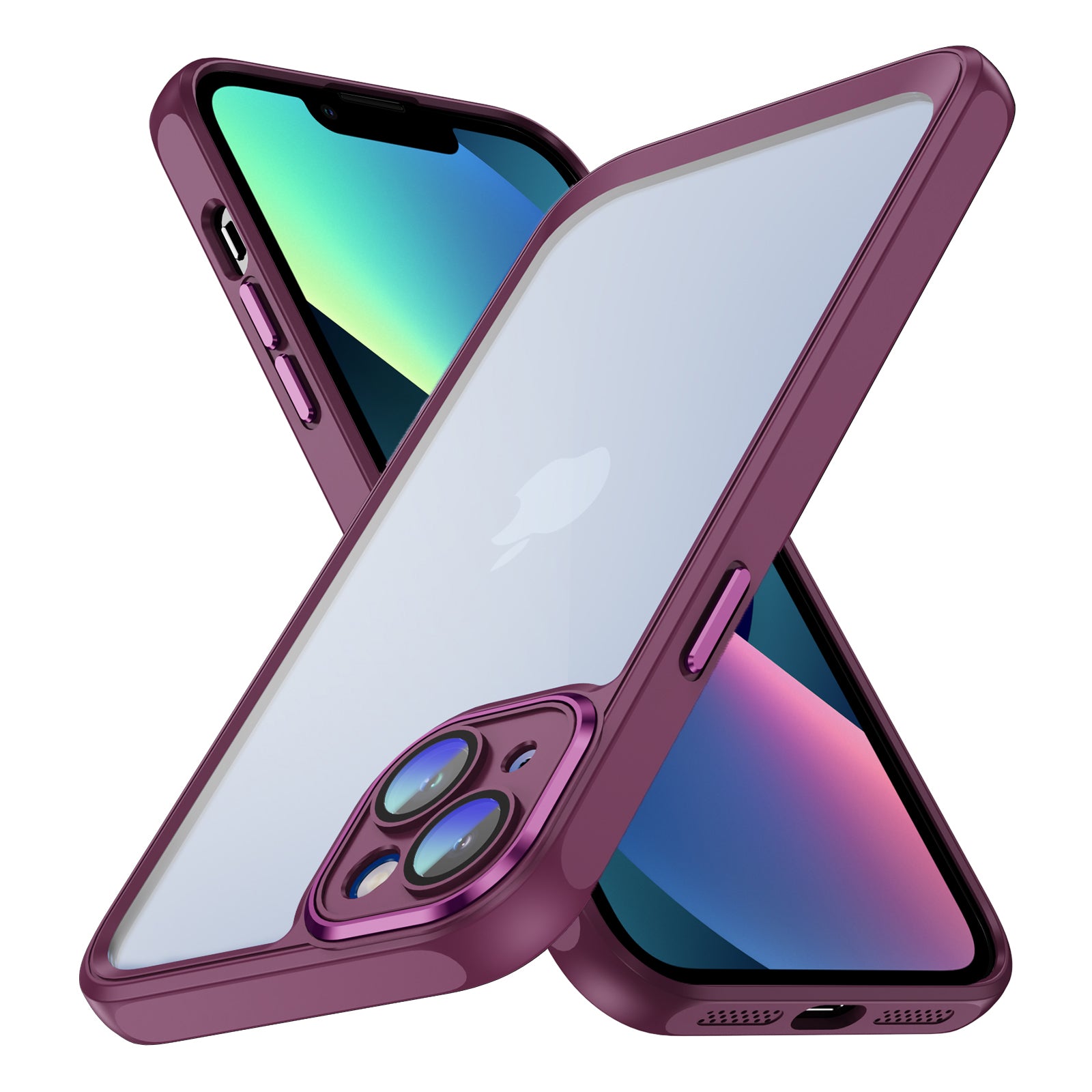 For iPhone 13 Dropproof Phone Case Acrylic+TPU Clear Cover with Camera Lens Protector For iPhone 13 Dropproof Phone Case Acrylic+TPU Clear Cover with Camera Lens Protector